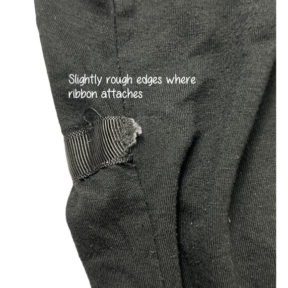 Simply Irresistible Tank Top Blouse  Grosgrain Ribbon Bow Size Large Solid Black - Picture 6 of 11